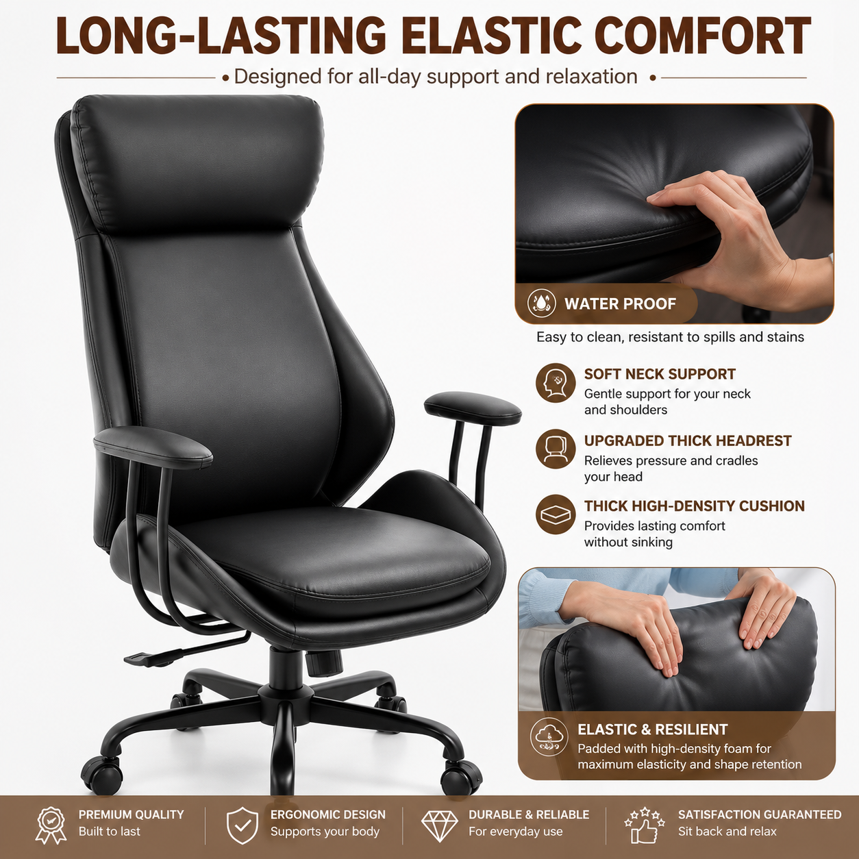 ORKA Executive Luxe High-Back Office Chair – Premium Leather Chair