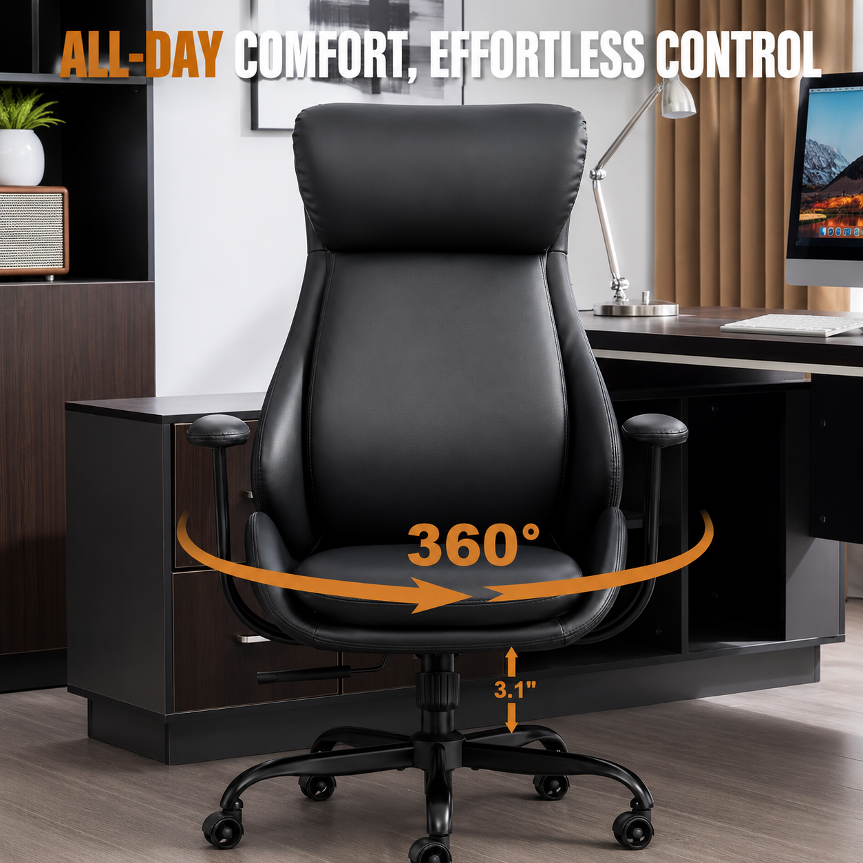 ORKA Executive Luxe High-Back Office Chair – Premium Leather Chair