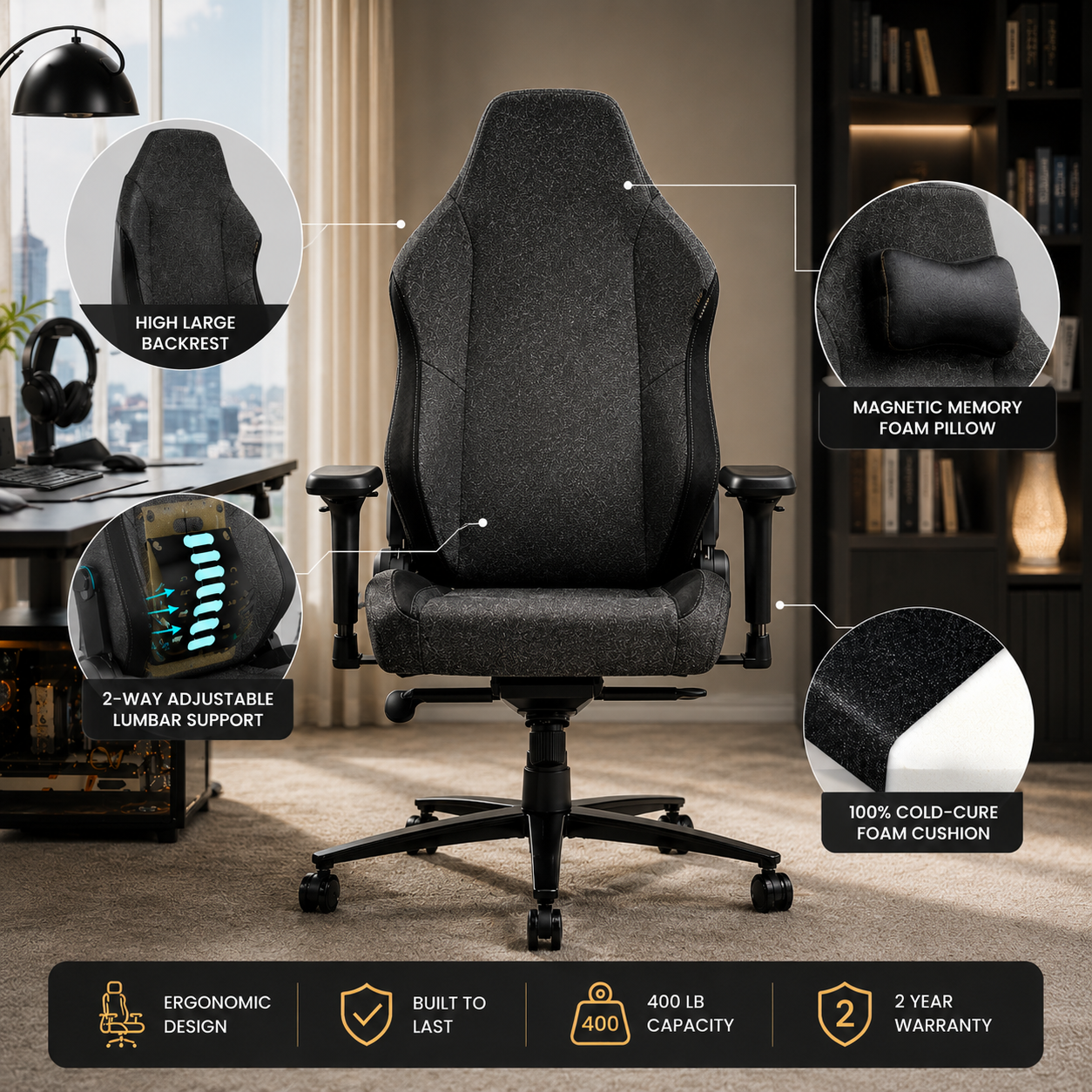 ORKA Mars Gaming Chair with 4D Armrests