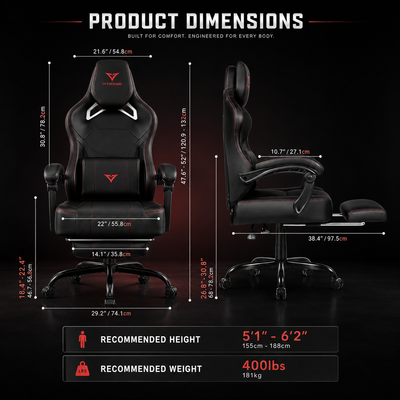 ORKA Titan X 400 lb Big & Tall Gaming Chair