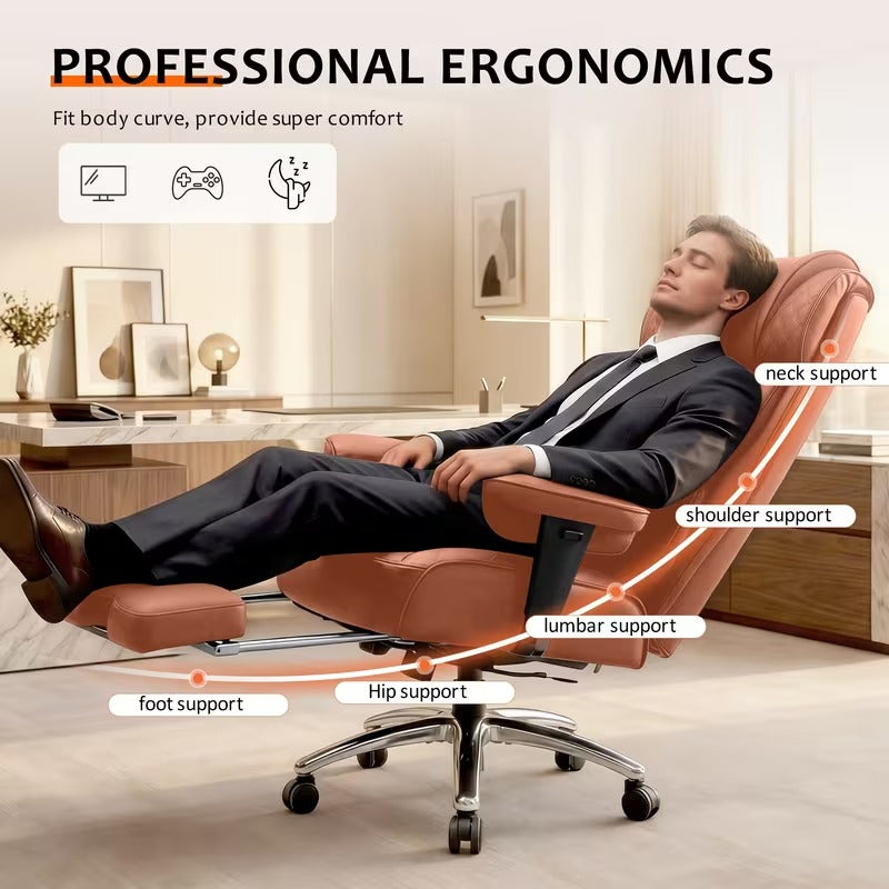 ORKA Big & Tall Ergonomic Office & Gaming Chair with Footrest & Reclining