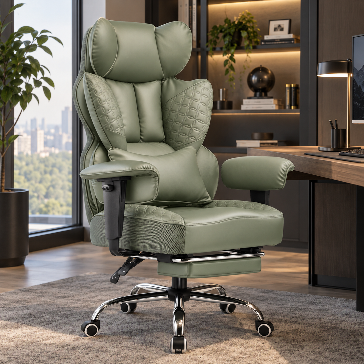 ORKA Executive D1 Ergonomic Office Chair with Footrest