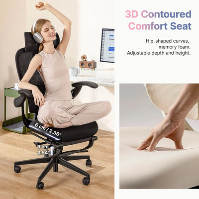 Hinomi Q2 Ergonomic Office Chair with Footrest