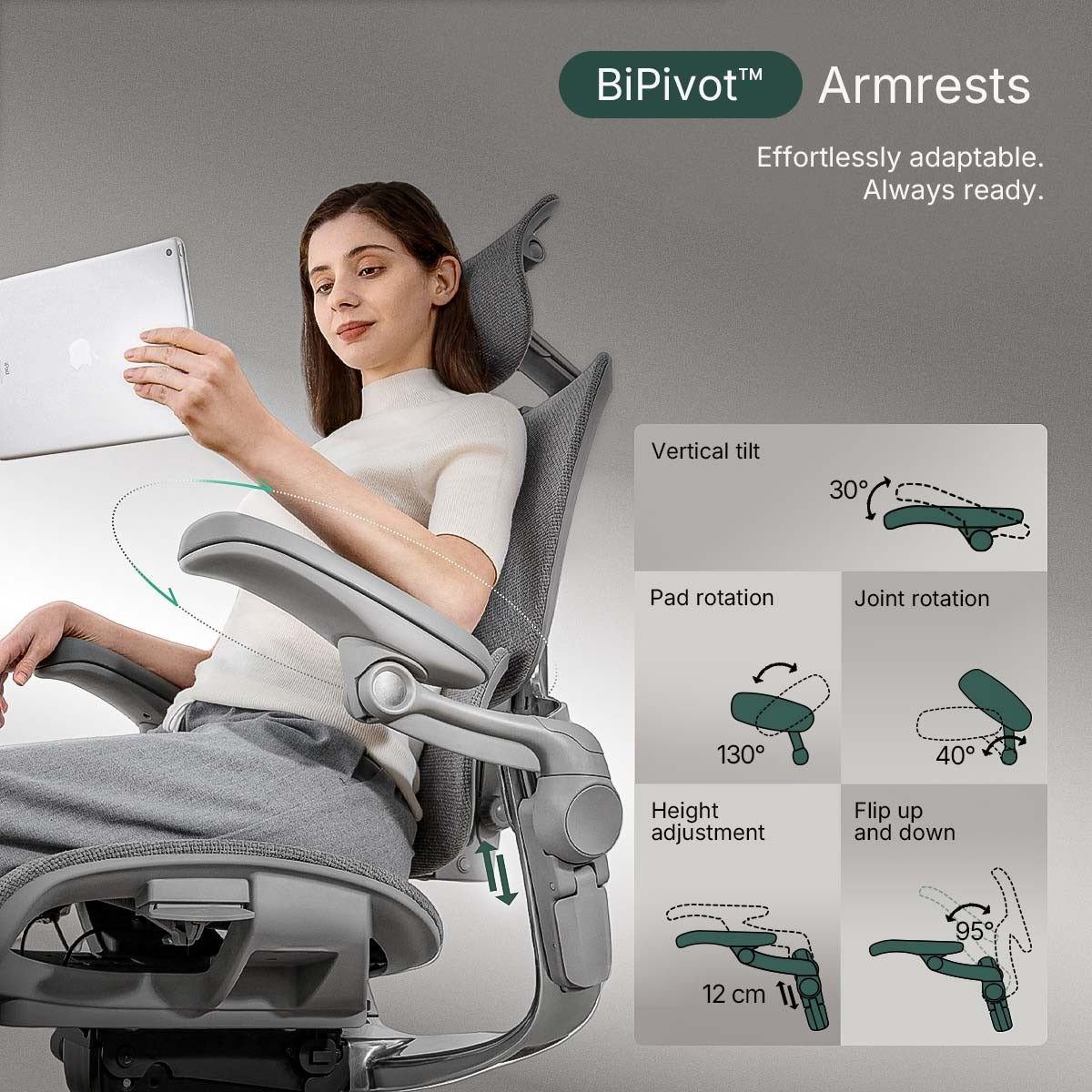 Hinomi H2 Pro Ergonomic Office Chair with Selectable Footrest