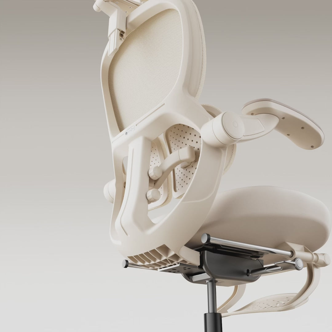 Load video: Hinomi Q2 Ergonomic Office Chair with Footrest